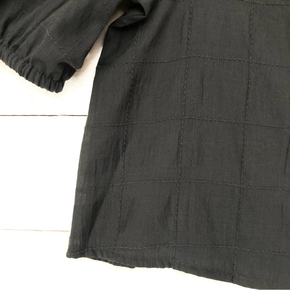 NWOT a.n.a. Puff Sleeve Top • Sz L • Dark Gray - Picture 8 of 11